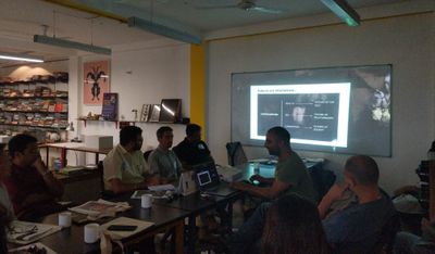 Introducing speculative design to the participants at the Quicksand Studio