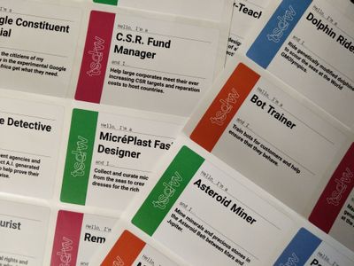 Name tags for participants