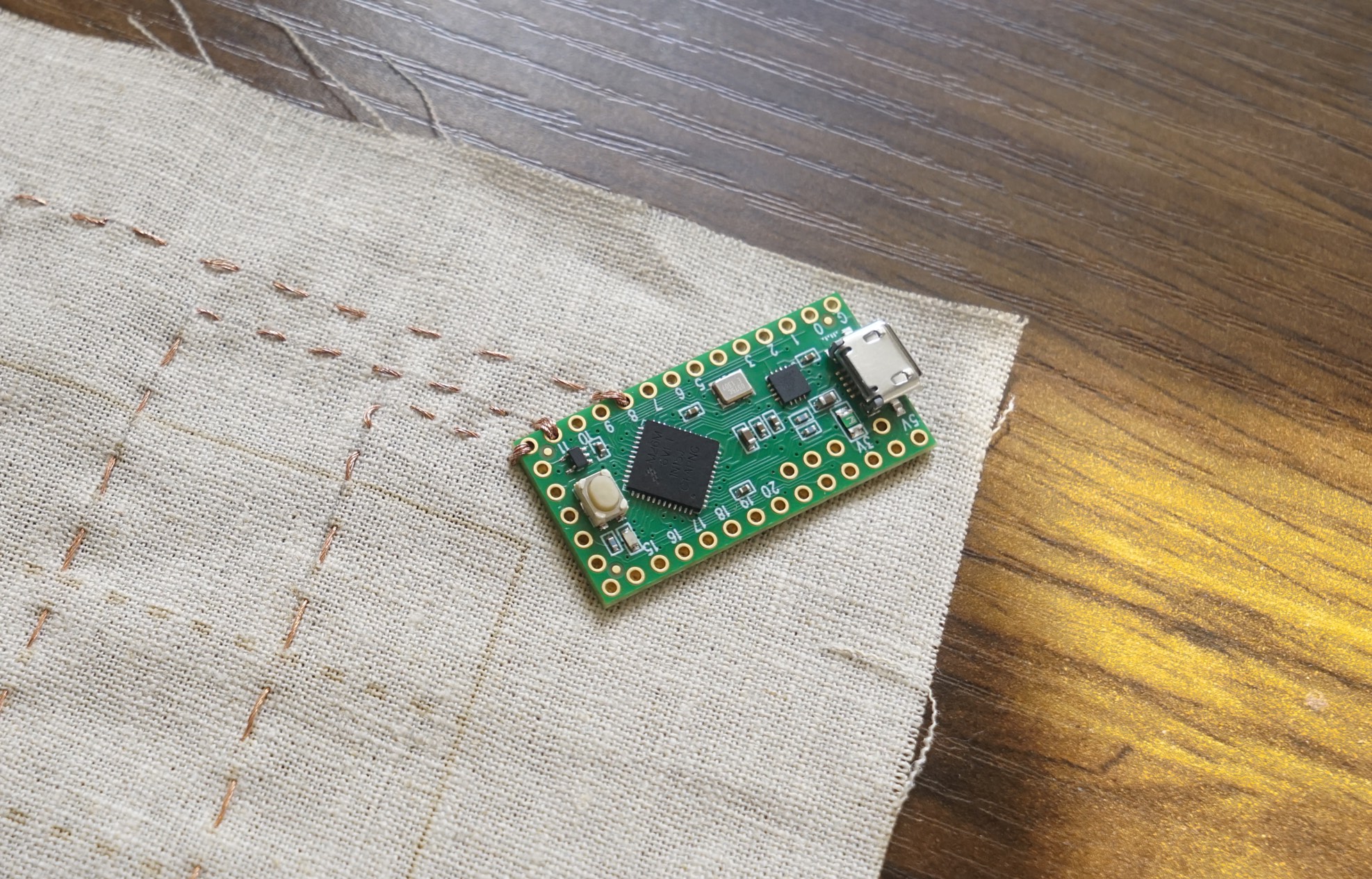 Close up of the Teensy LC