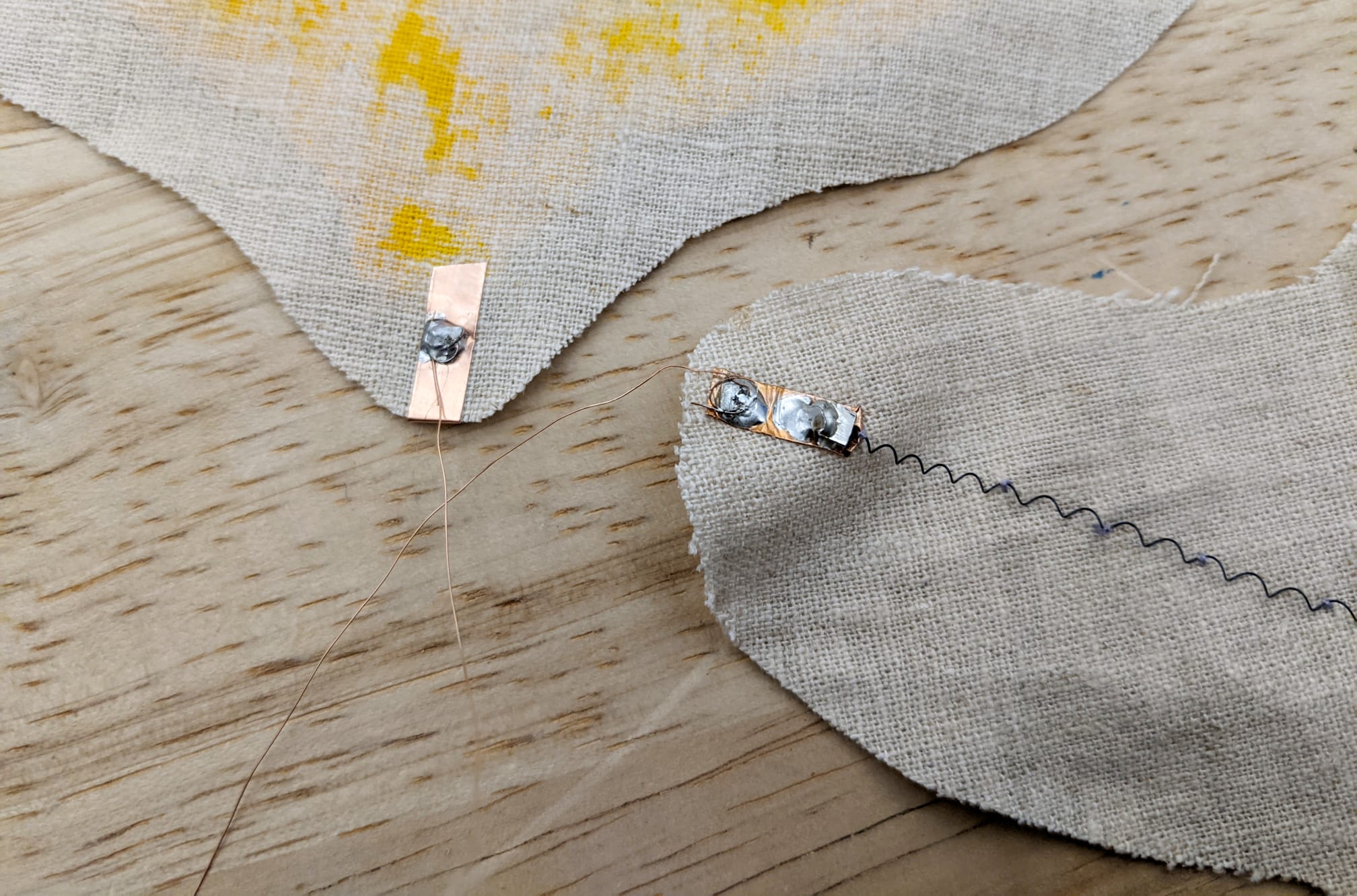 close up of soldering